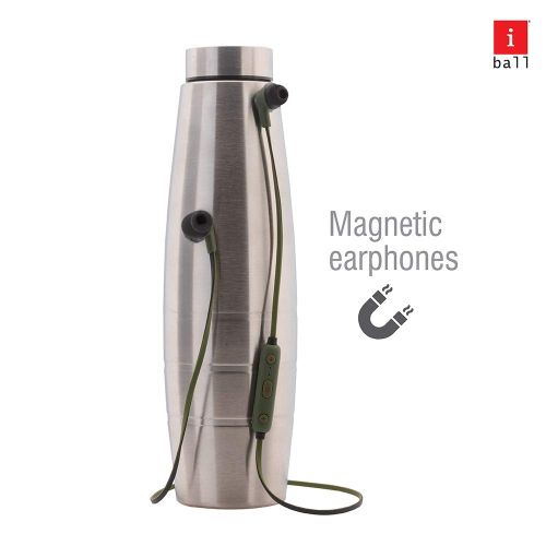 iBall EarWear Sporty Wireless Bluetooth Headset with Mic for All Smartphones (Military Green)