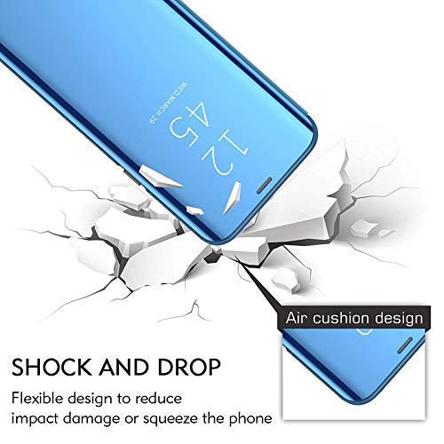 Indiacase Compatible with Samsung Galaxy M11 Mirror Flip Cover