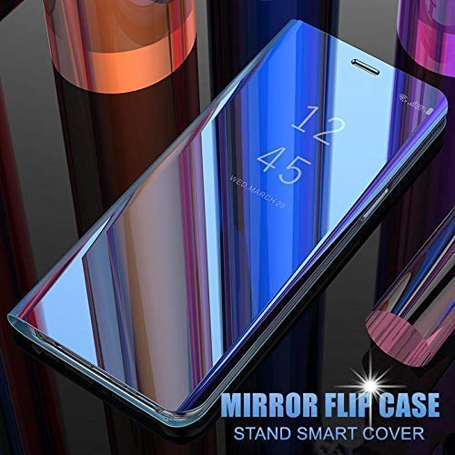 Indiacase Compatible with Samsung Galaxy M11 Mirror Flip Cover